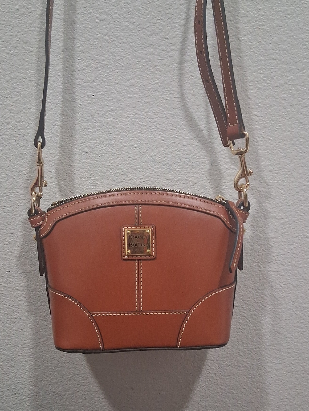 Dooney & Bourke Chestnut Brown Leather Crossbody